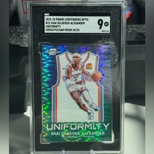 🔥 2023-24 Shai Gilgeous-Alexander /25 Panini Donruss Optic Green Pulsar Prizm
